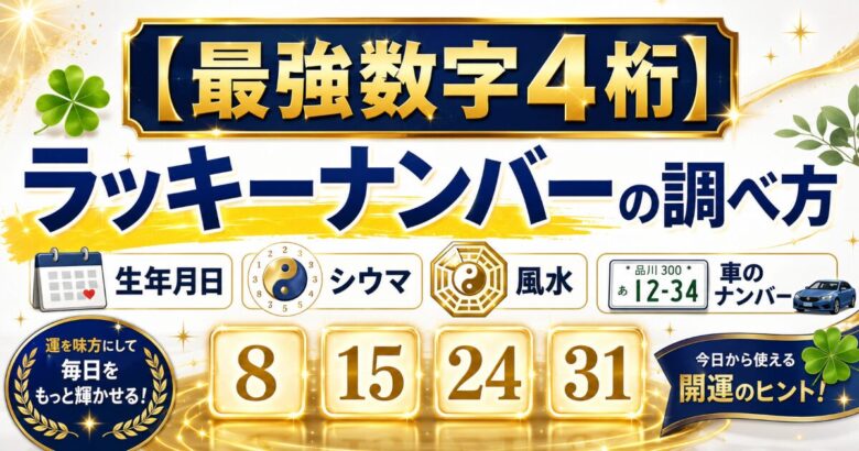 自分のラッキーナンバーの調べ方 4桁