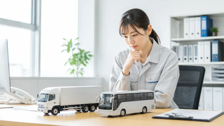 トラックとバスでは運行管理の負担の種類が異なる