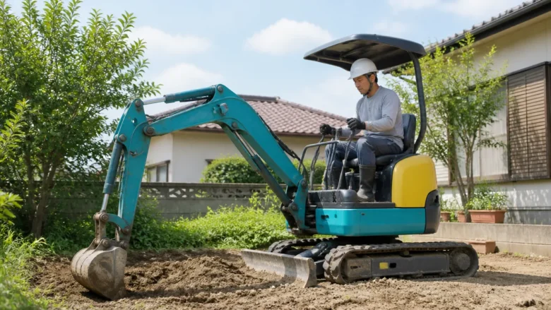 ユンボは私有地での個人的な作業なら資格なしで操作できる
