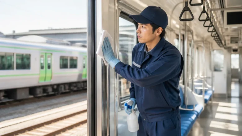 折り返し清掃と車両基地の清掃では作業内容や忙しさが異なる