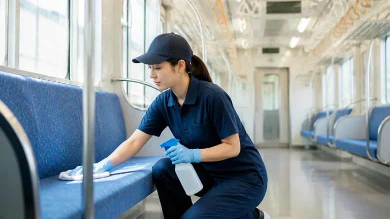1両あたりの作業時間や人数は列車と職場によって変わる