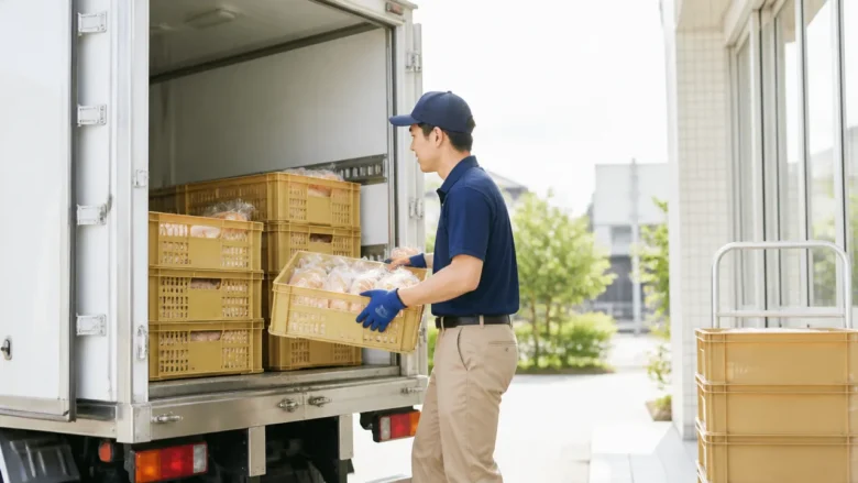 主な仕事は商品の積み込みから店舗への配送・納品まで
