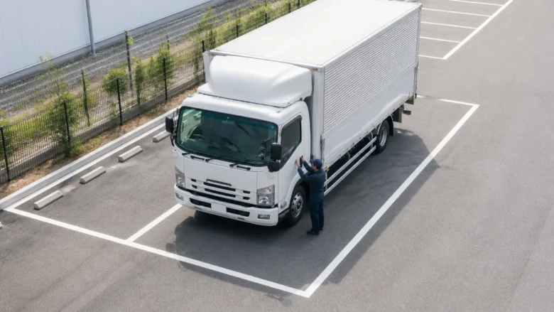 駐車マスには車体の前後左右に乗降・点検用の余裕を加える